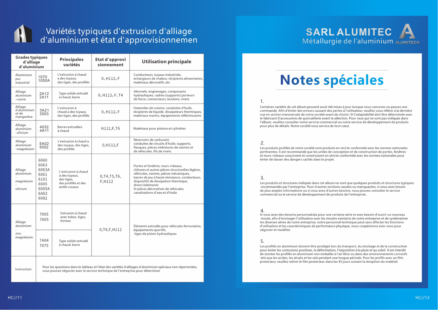 Alliages / notes
